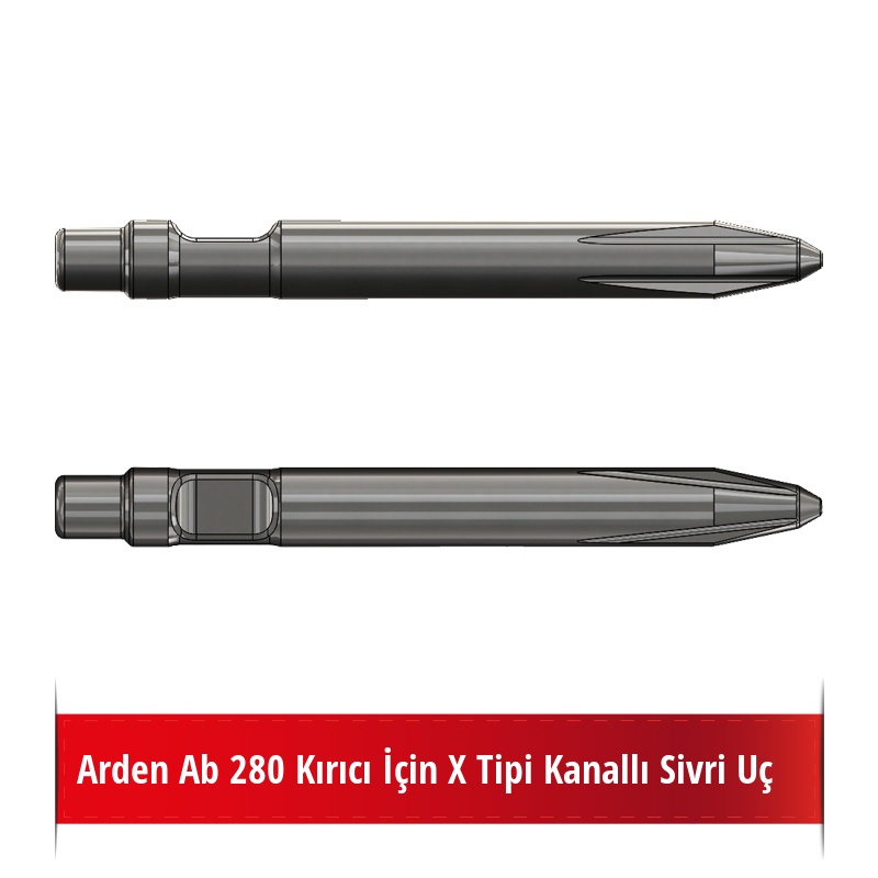 Arden Ab 280 Kırıcı İçin X Tipi Kanallı Sivri Uç