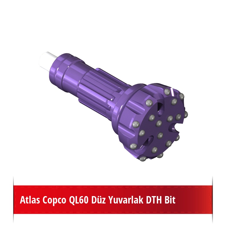 Atlas Copco QL60 Düz Yuvarlak DTH Bit