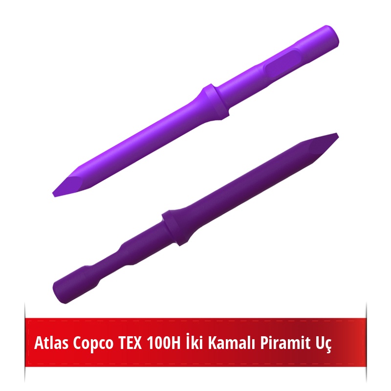 Atlas Copco TEX 100H Kırıcı İçin Nikelli Piramit Uç