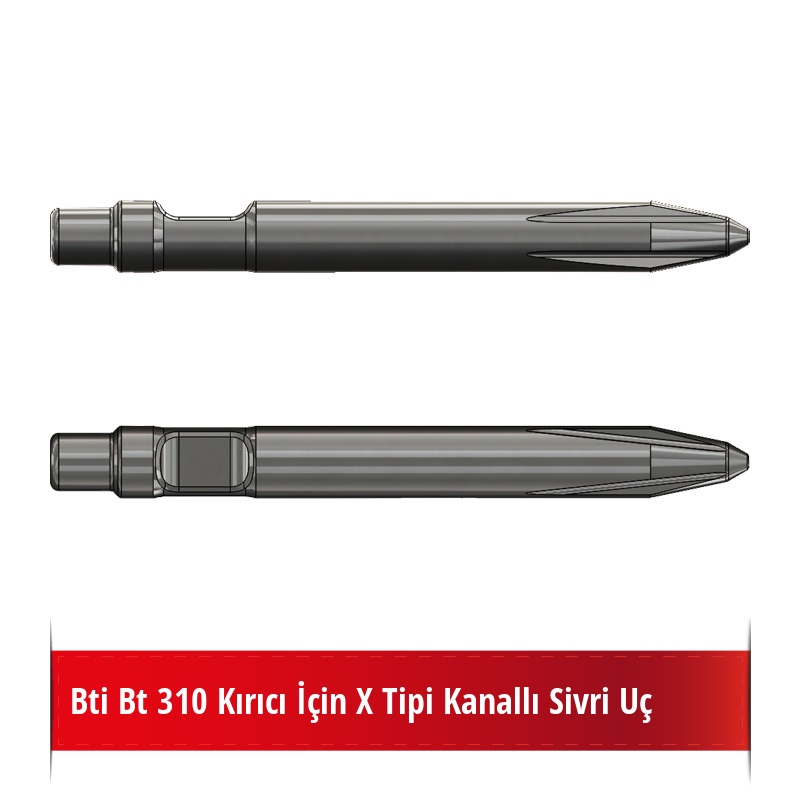 Bti Bt 310 Kırıcı İçin X Tipi Kanallı Sivri Uç