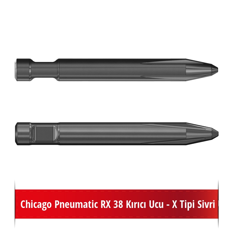 Chicago Pneumatic RX 38 Kırıcı Ucu - X Tipi Sivri Uç