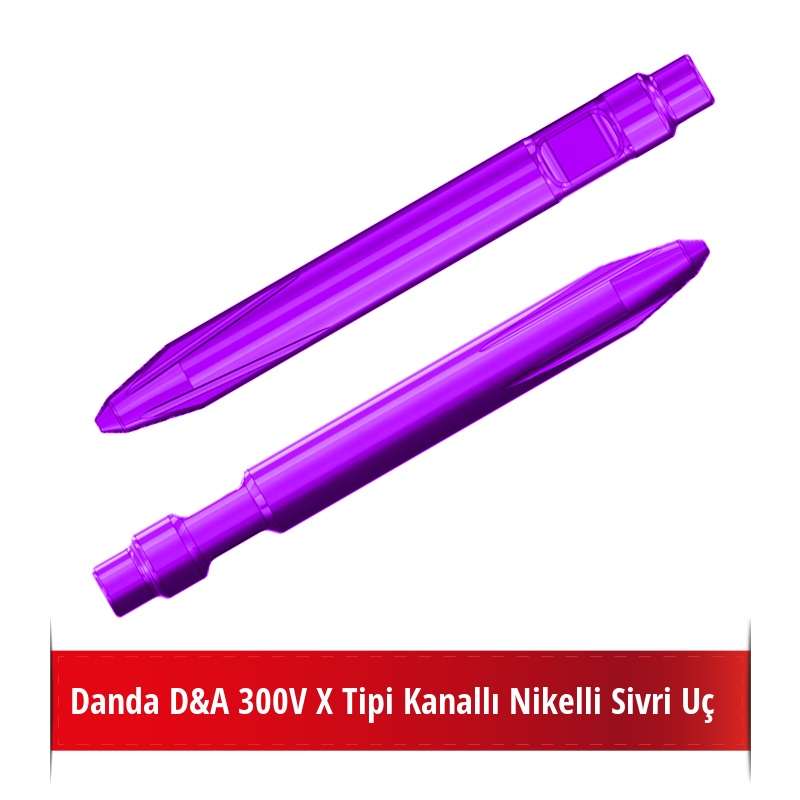 Danda D&A 300V X Tipi Kanallı Nikelli Sivri Uç