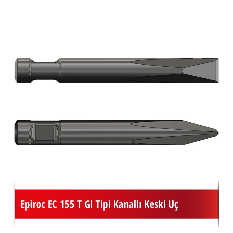 Epiroc EC 155 T Gl Tipi Kanallı Keski Uç