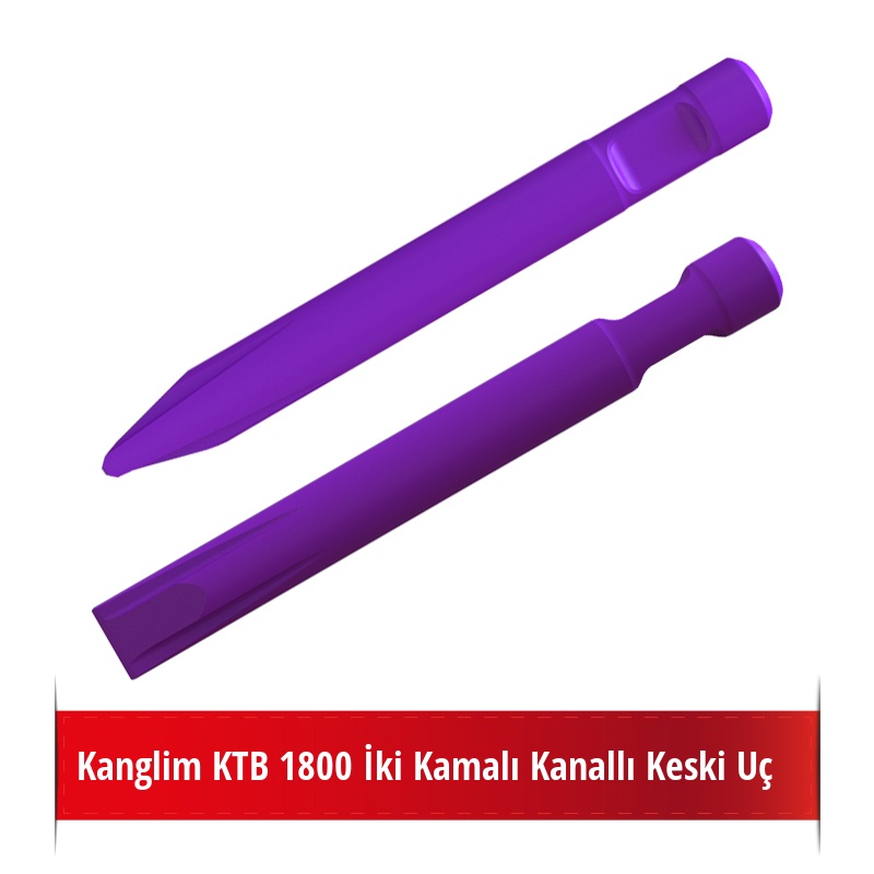 Kanglim KTB 1800 Kırıcı İçin Nikelli Kanallı Keski Uç