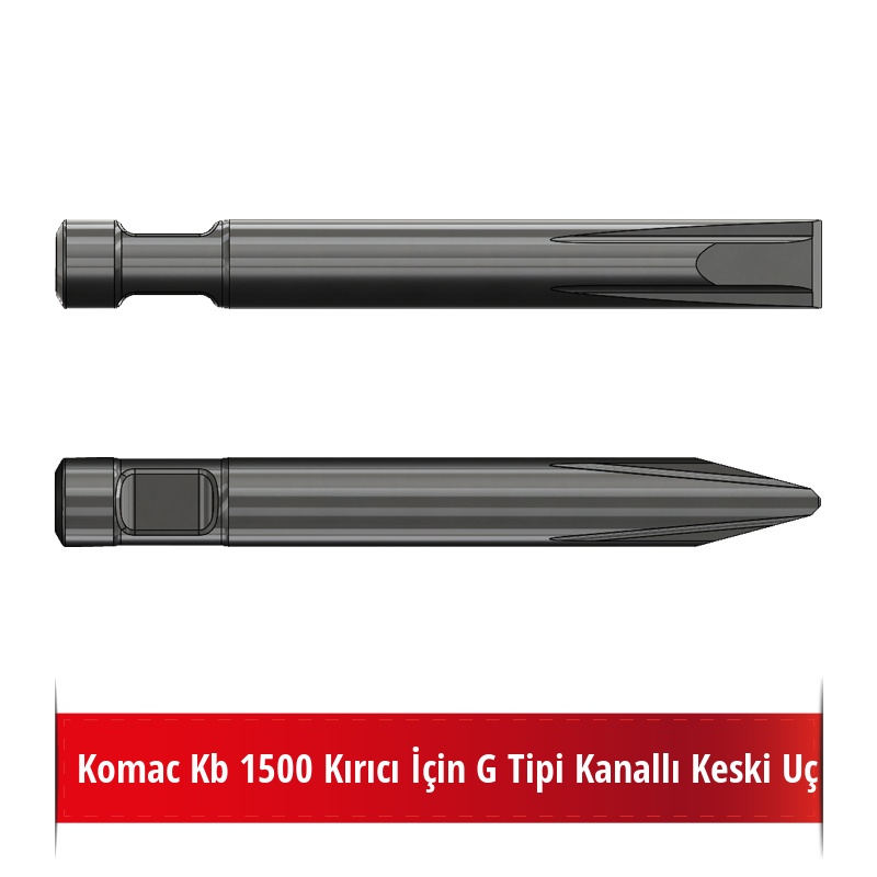 Komac Kb 1500 Kırıcı İçin G Tipi Kanallı Keski Uç