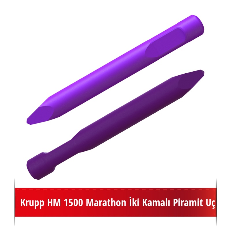 Krupp HM 1500 Marathon Kırıcı İçin Nikelli Piramit Uç