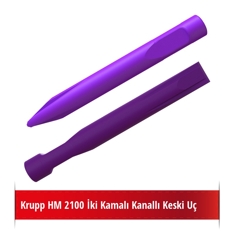 Krupp HM 2100 Kırıcı İçin Nikelli Kanallı Keski Uç