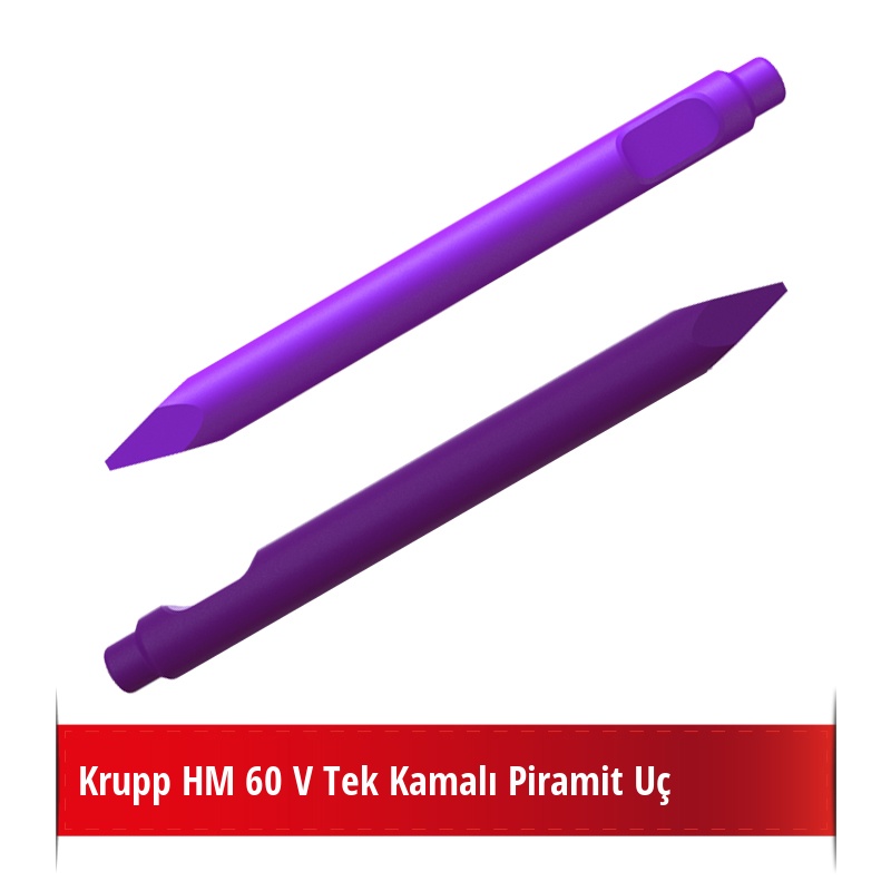 Krupp HM 60 V Kırıcı İçin Nikelli Piramit Uç