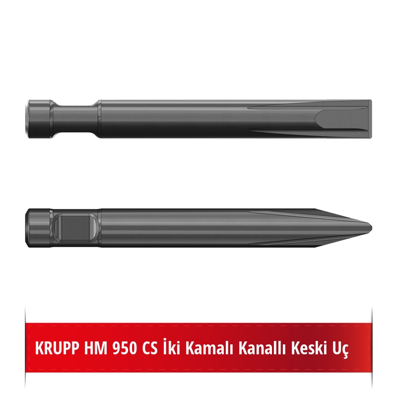 Krupp HM 950 CS Kırıcı Ucu - Kanallı Keski Uç