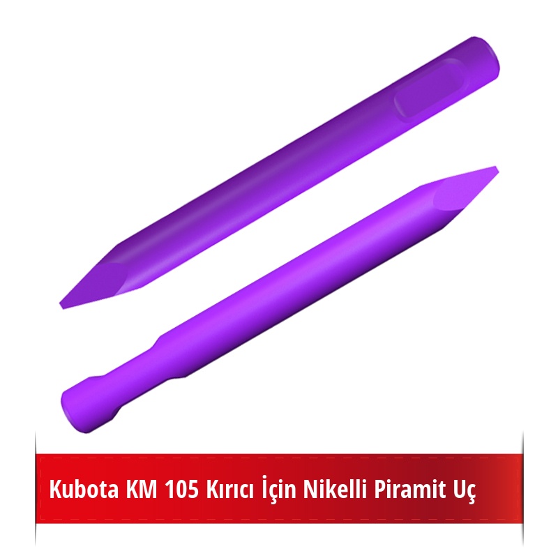 Kubota KM 105 Kırıcı İçin Nikelli Piramit Uç