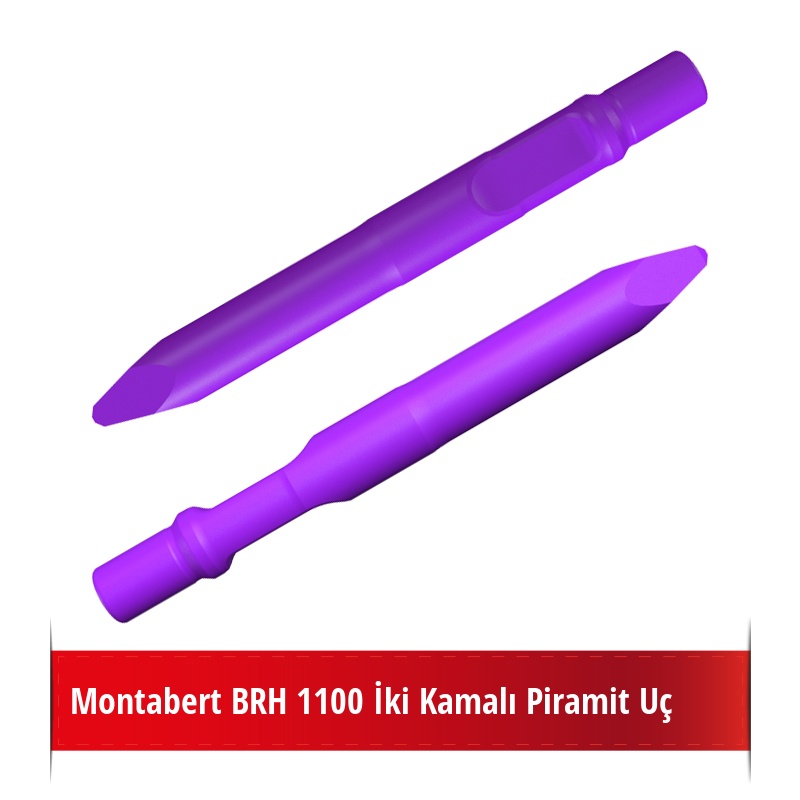 Montabert BRH 1100 Kırıcı İçin Nikelli Piramit Uç