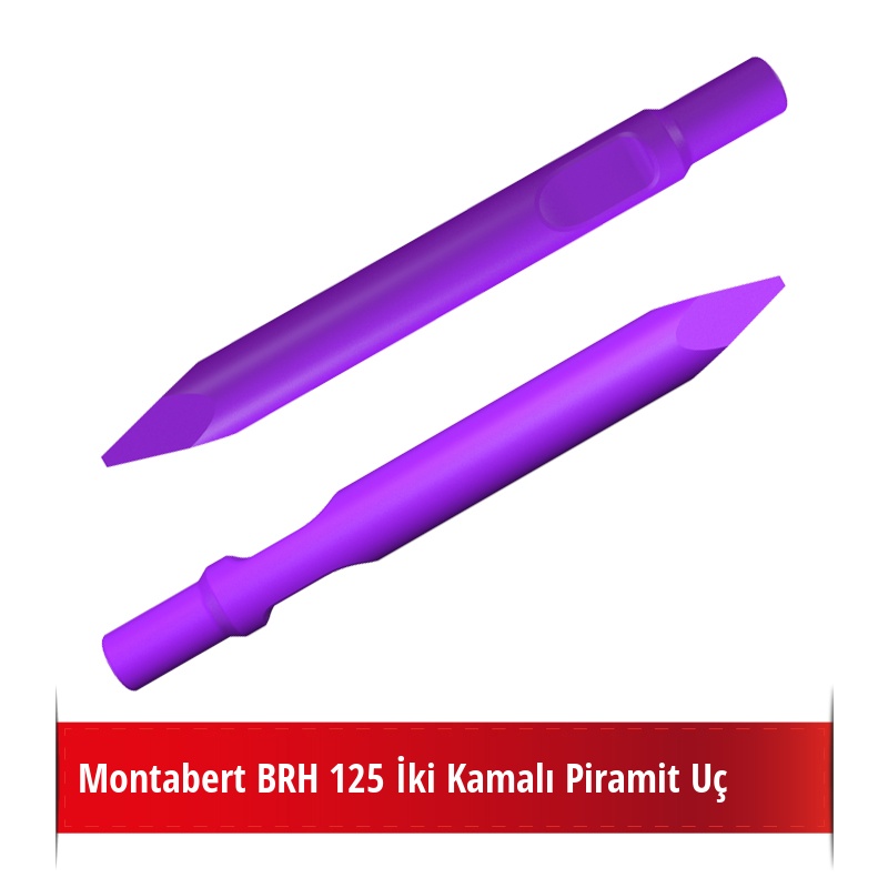 Montabert BRH 125 Kırıcı İçin Nikelli Piramit Uç