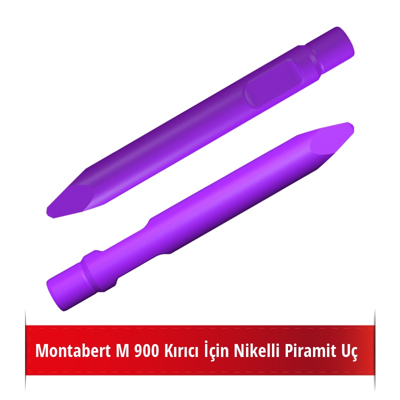 Montabert M 900 Kırıcı İçin Nikelli Piramit Uç