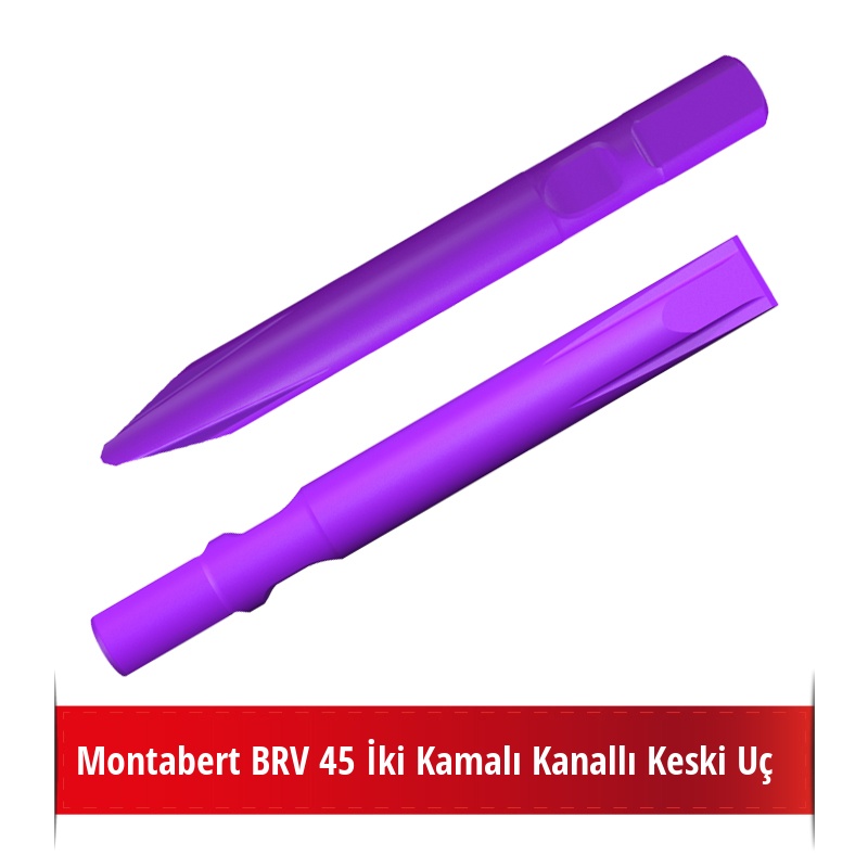 Montabert BRV 45 Kırıcı İçin Nikelli Kanallı Keski Uç