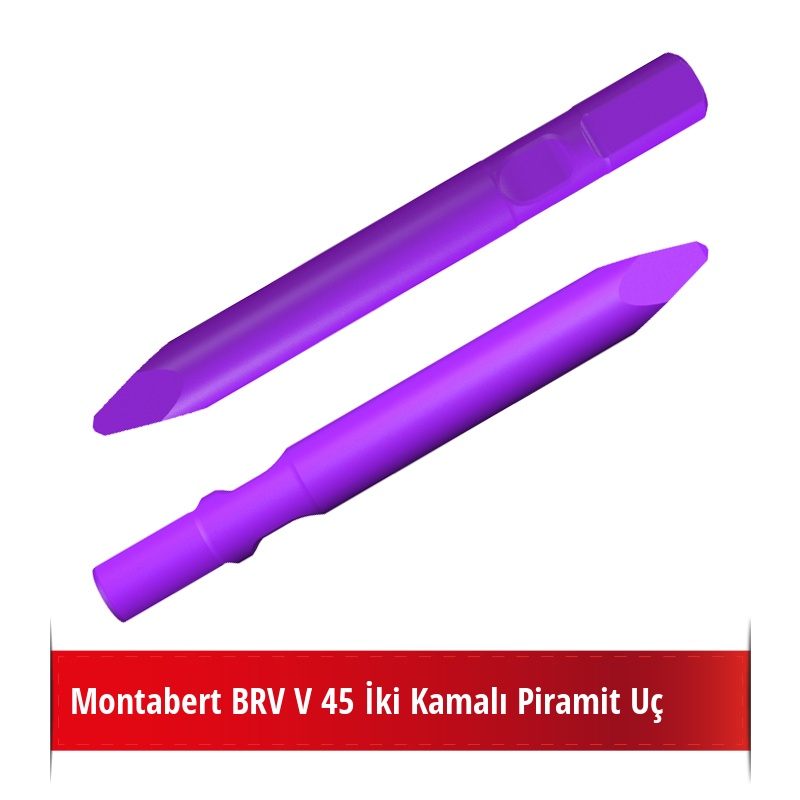 Montabert V 45 Kırıcı İçin Nikelli Piramit Uç