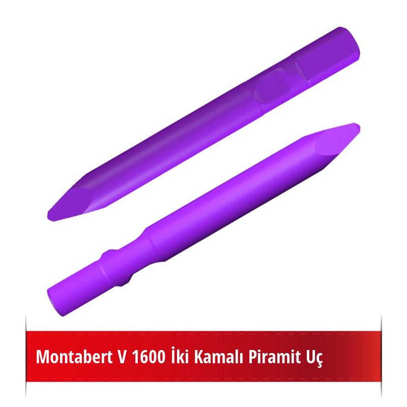 Montabert V 1600 Kırıcı İçin Nikelli Piramit Uç