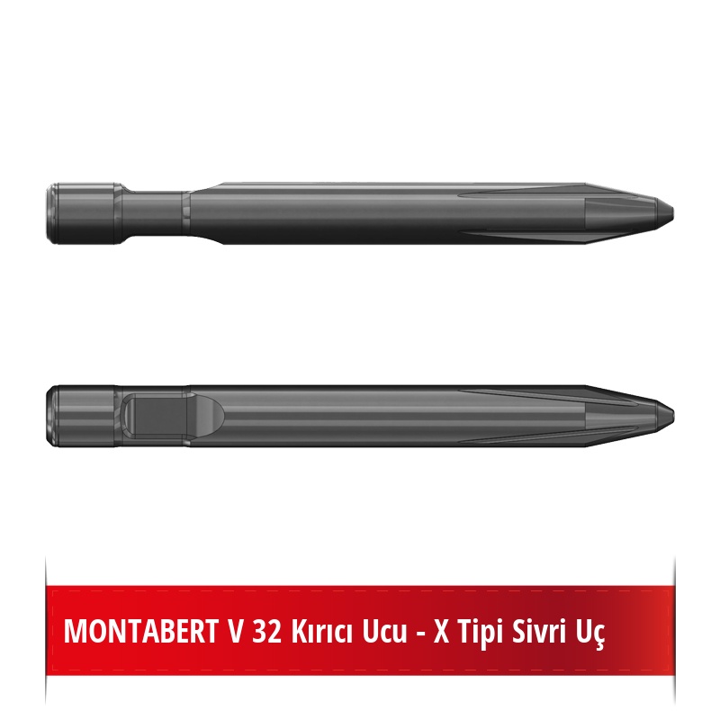 Montabert V 32 Kırıcı Ucu - X Tipi Sivri Uç