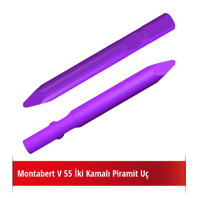 Montabert V 55 Kırıcı İçin Nikelli Piramit Uç