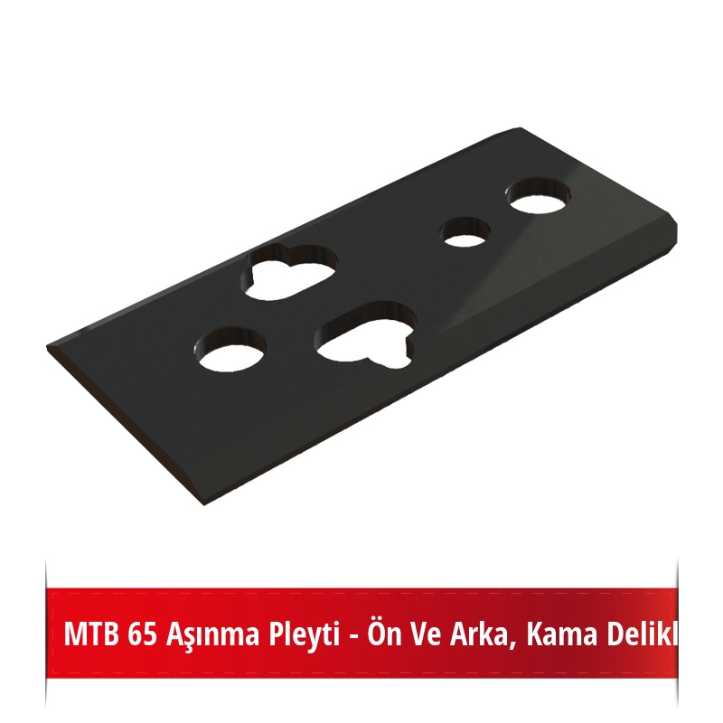 MTB 65 Aşınma Pleyti - Ön Ve Arka, Kama Delikli