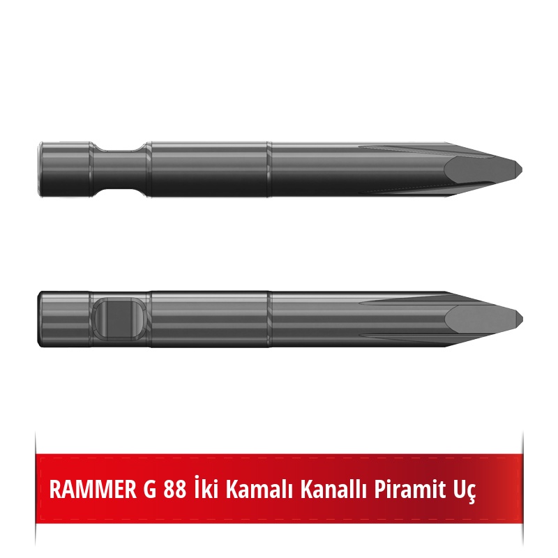 Rammer G88 Kırıcı Ucu - Kanallı Piramit Uç