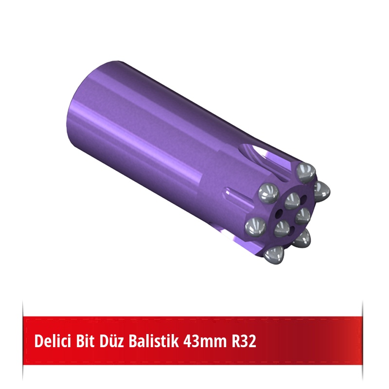 Delici Bit Düz Balistik 43mm R32