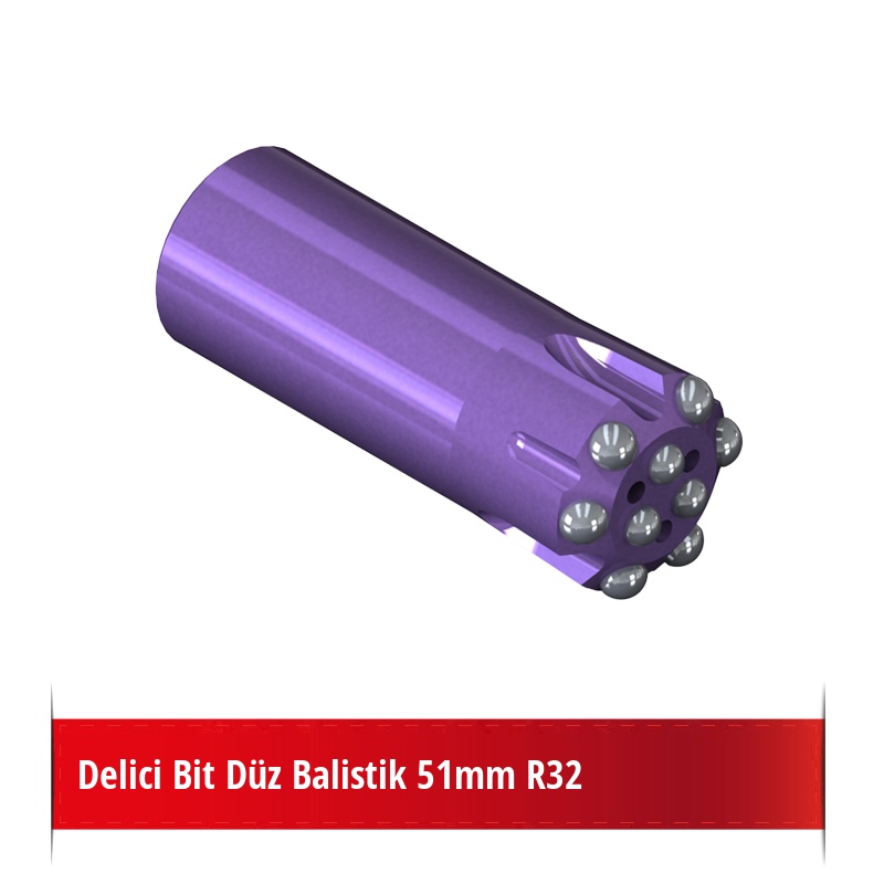 Delici Bit Düz Balistik 51mm R32