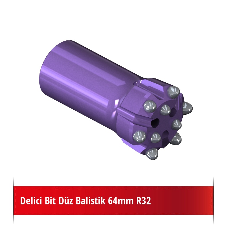 Delici Bit Düz Balistik 64mm R32