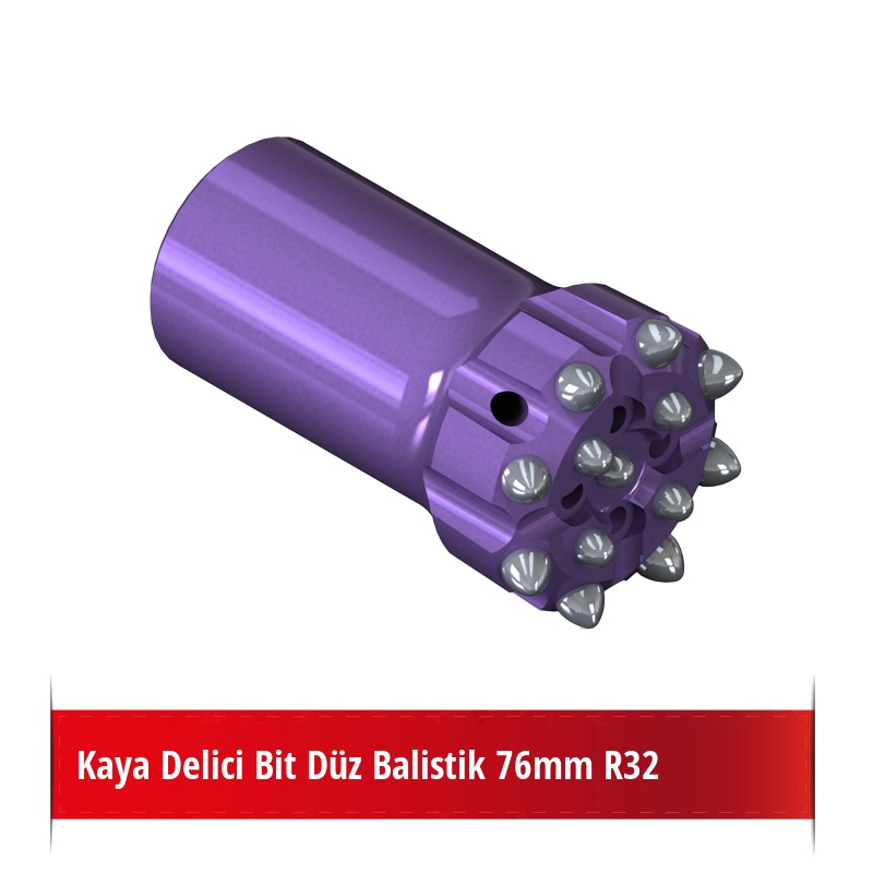 Kaya Delici Bit Düz Balistik 76mm R32