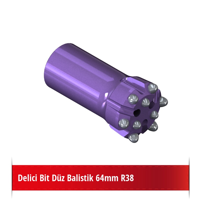 Delici Bit Düz Balistik 64mm R38