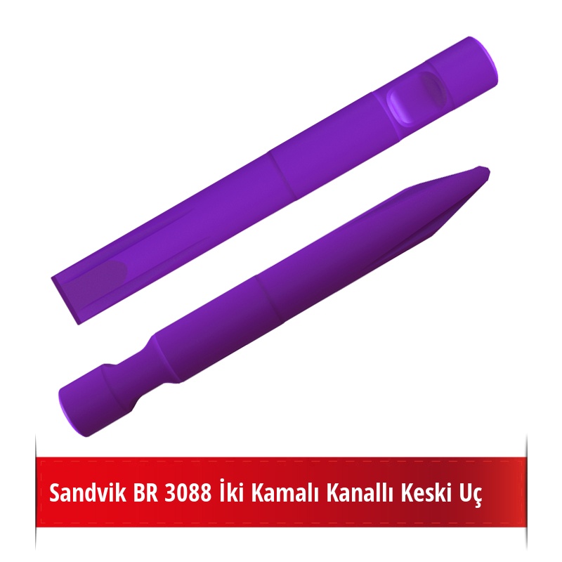 Sandvik BR 3088 Kırıcı İçin Nikelli Kanallı Keski Uç