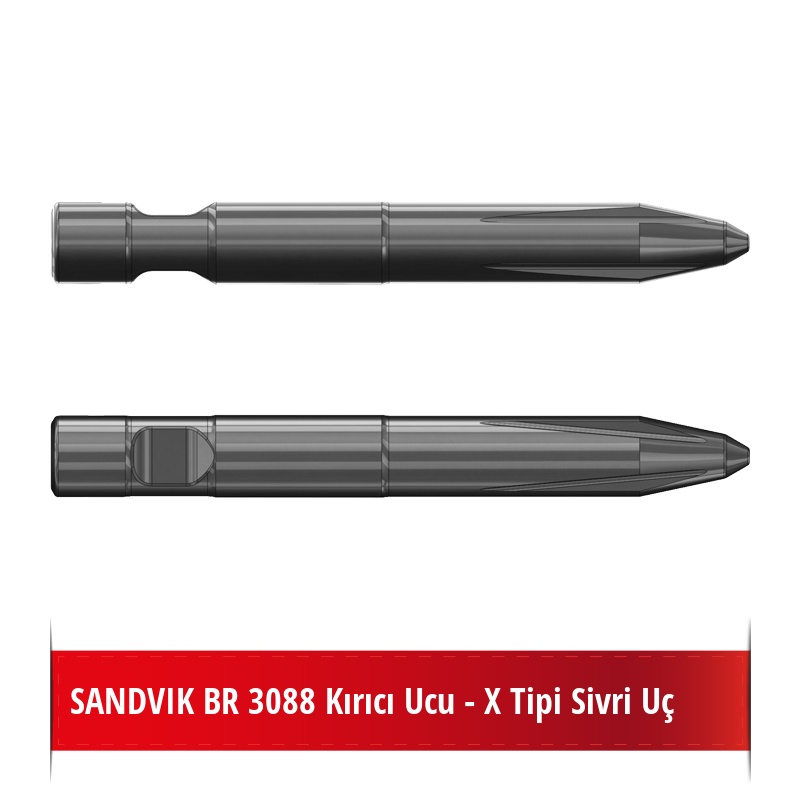 SANDVIK BR 3088 Kırıcı Ucu - X Tipi Sivri Uç