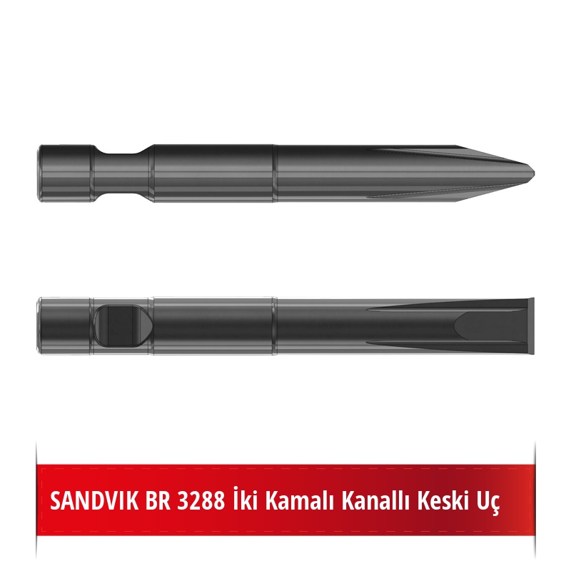 SANDVIK BR 3288 Kırıcı Ucu - Kanallı Keski Uç