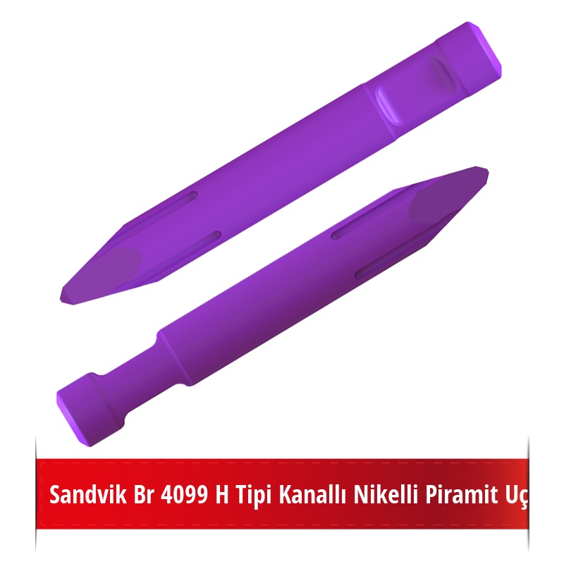 Sandvik Br 4099 H Tipi Kanallı Nikelli Piramit Uç