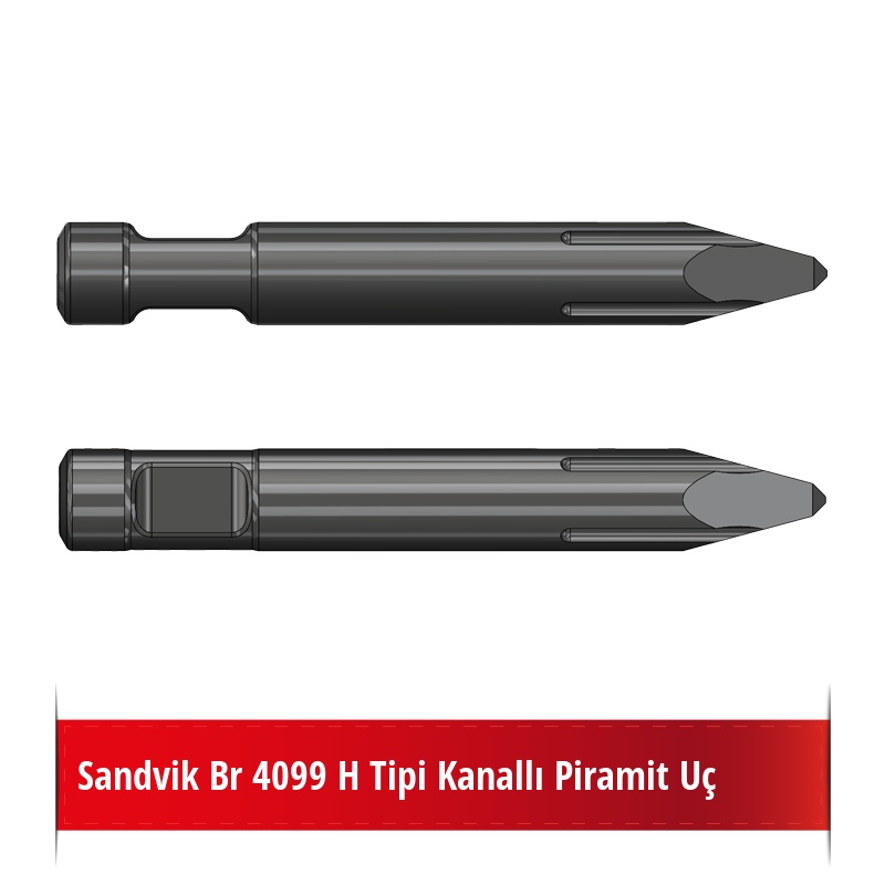 Sandvik Br 4099 H Tipi Kanallı Piramit Uç