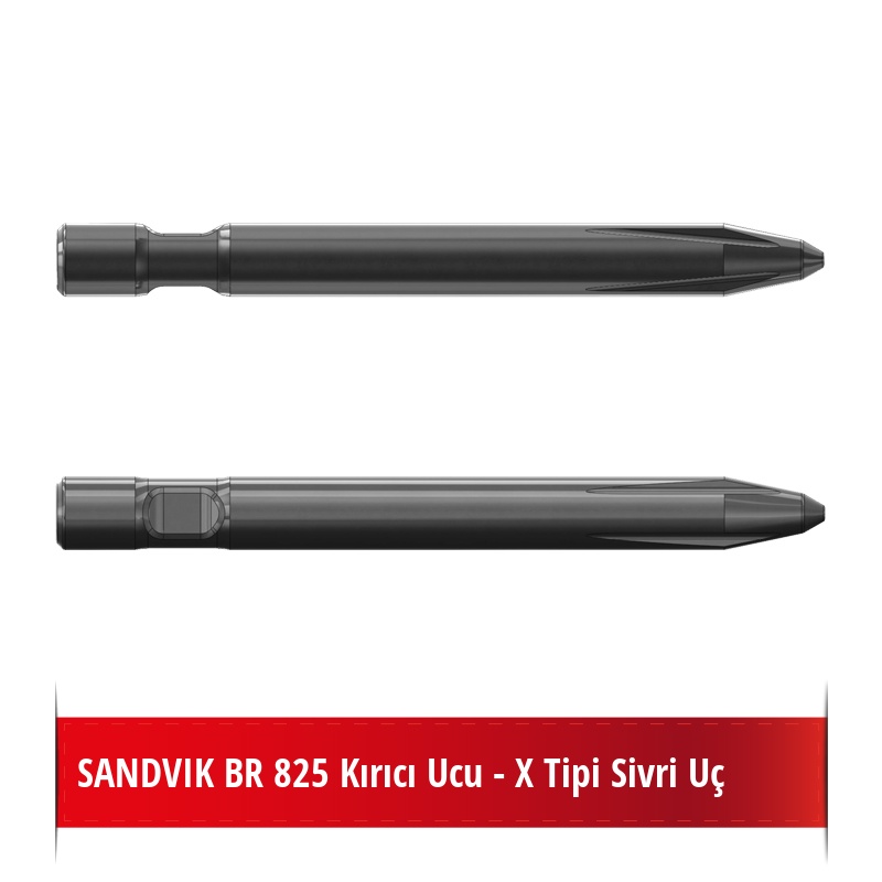 SANDVIK BR 825 Kırıcı Ucu - X Tipi Sivri Uç