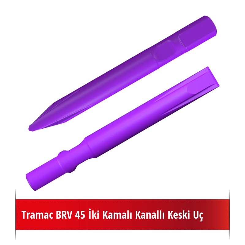 Tramac BRV 45 Kırıcı İçin Nikelli Kanallı Keski Uç